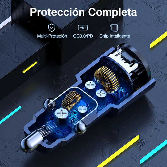 Cargador Para Auto Tipo C y USB Gar241 (38w)