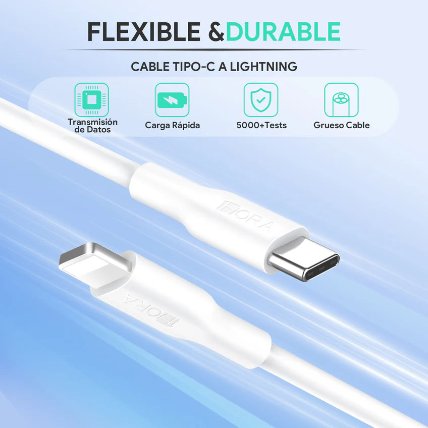 Cargador Tipo C (20w) cable ligthning Gar154