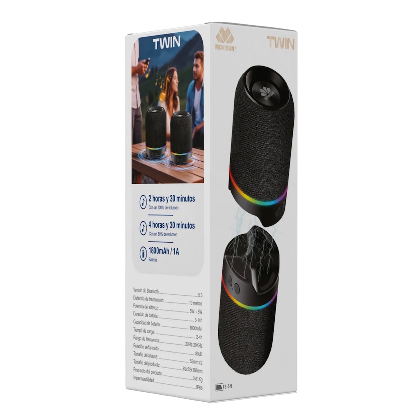 Bocina Magnética TWIN Movisun