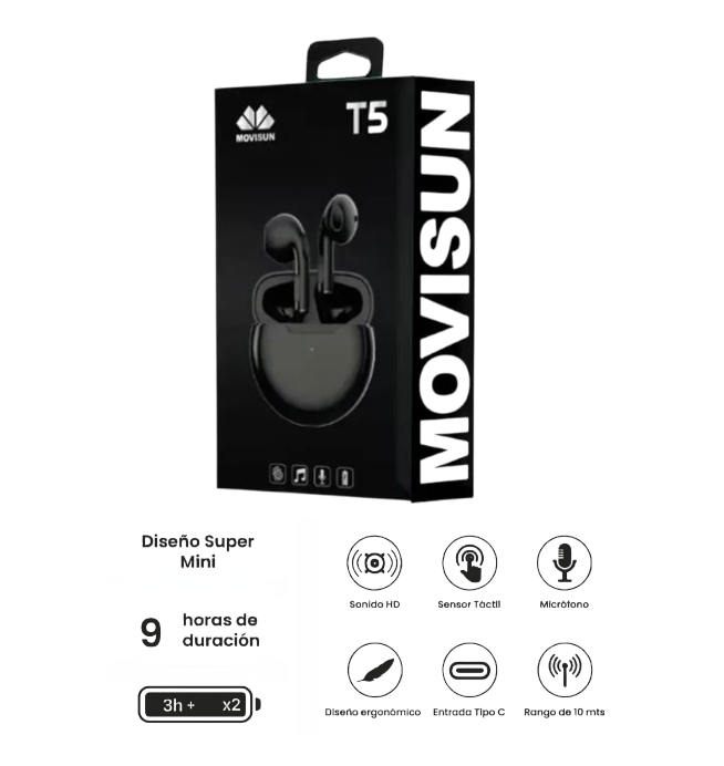 Audifonos T5 Movisun