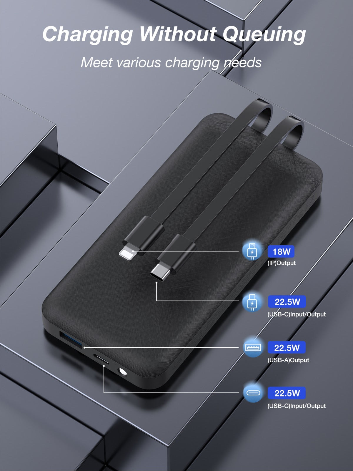 Power Bank carga Rápida 10.000mAh BAT101