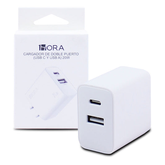 Cargador Doble USB y Tipo C Gar161 (20w)