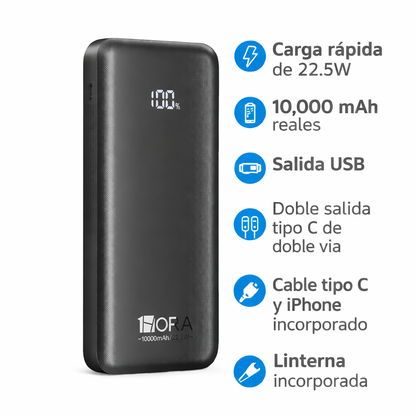 Power Bank carga Rápida 10.000mAh BAT101