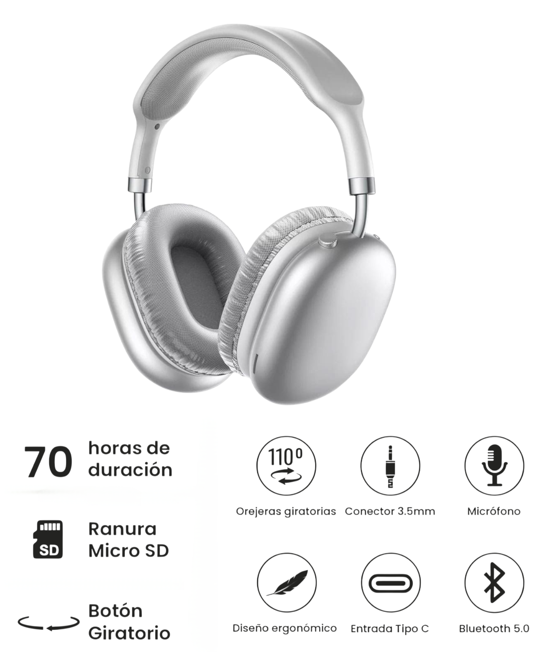 Audífonos de Diadema k22